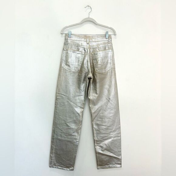 ZARA MID-RISE BOYFRIEND JEANS The Boy Boy Fit In Silver - Picture 6 of 10